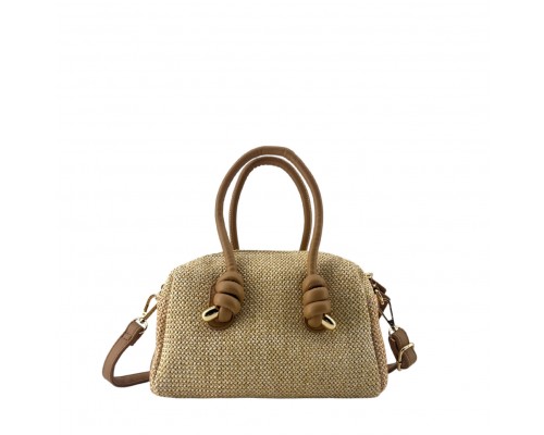 Bolso De Hombro Y Mano Rafia Paja